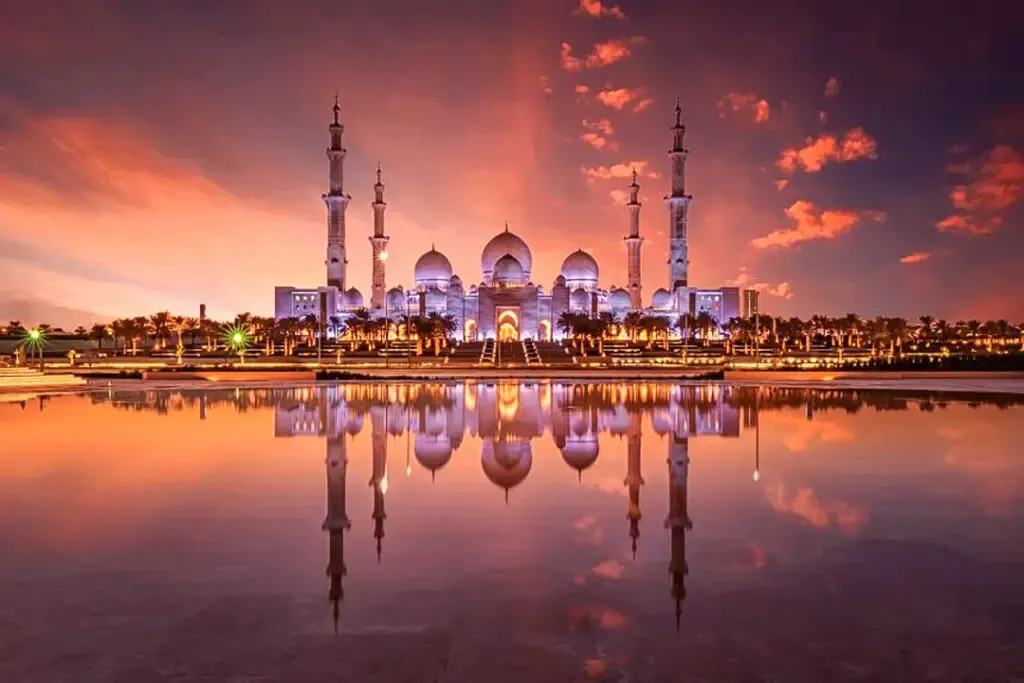 Sunset view in Abu Dhabi